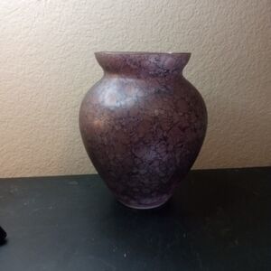 EXQUISITE NEW Reuben Glass Israel 9" Art Glass Squat Vase